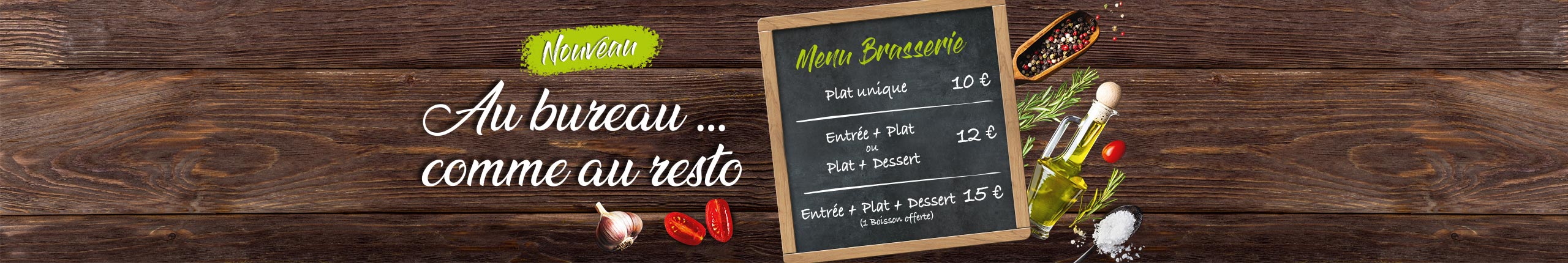 Slide menu brasserie