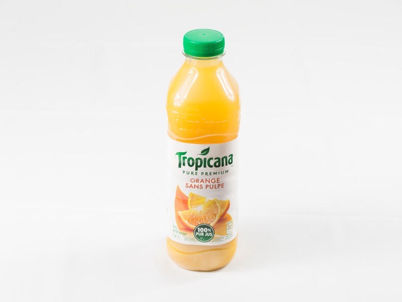 Acheter Tropicana Pur jus d'orange sans pulpe (bouteille verre), 1L