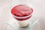 Desserts fromage blanc coulis framboise
