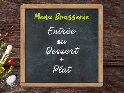 menu brasserie entree ou dessert plat